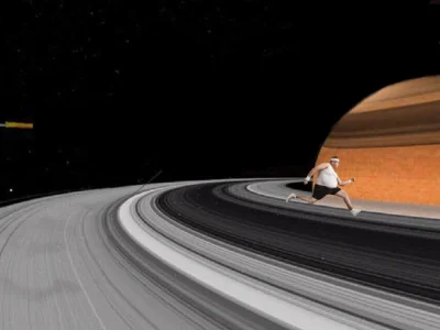 kinlej - To jeszcze nic, bieg dokoła Saturna po pierścieniach to byłby wyczyn.