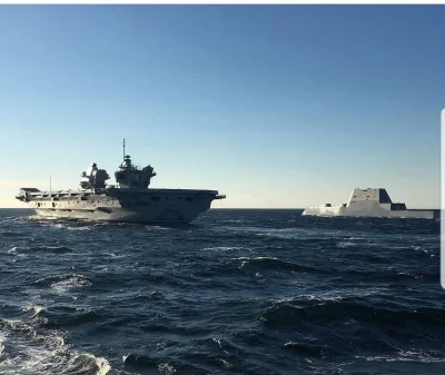 chuda_twarz - HMS Queen Elizabeth (R08) i USS Michael Monsoor (DDG1001)

#militaria...