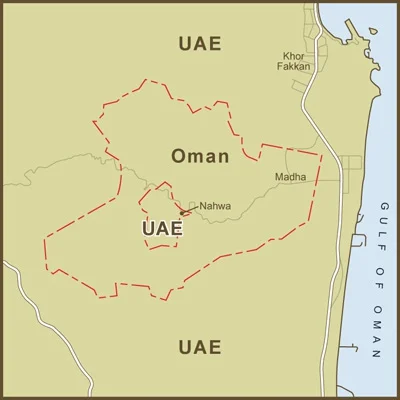 l.....l - Enklawa Zjednoczonych Emiratów Arabskich w enklawie Omanu w Zjednoczonych E...