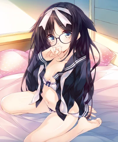 Azur88 - #randomanimeshit #anime #originalcharacter #schoolgirl #glasses #pantsu #sto...
