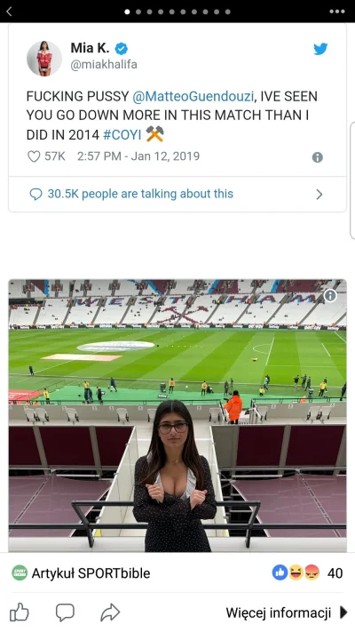 eltosteron - Ohui xD
#miakhalifa #arsenal #westham #premierleague