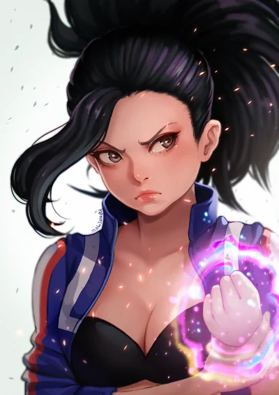 bakayarou - #randomanimeshit #bokunoheroacademia #momoyaoyorozu #animeart #pixiv #ani...