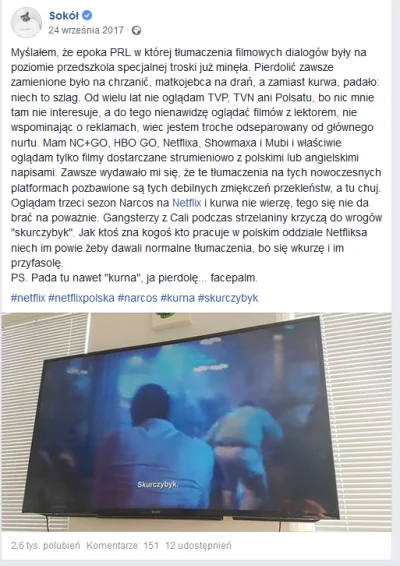 4.....i - @Laetitia: najgorsze, że nawet taki netflix, który w angielskiej wersji nie...