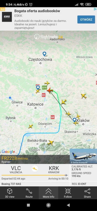 timek1119 - Krótkie pytanie. Dlaczego ten Ryanair od razu poleciał na Pyrzowice, a dw...