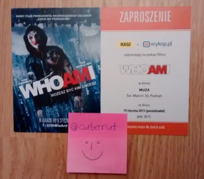 cuberut - Parę dni temu otrzymałem podwójne zaproszenie od @wykop na film Who Am I (s...