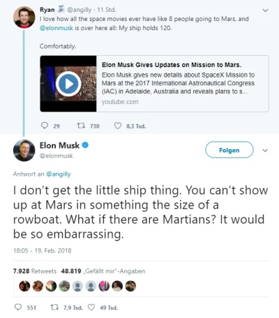 O.....Y - Elon Musk tłumaczy dlaczego Big Fucking Spaceship będzie duży. Wstyd pokaza...