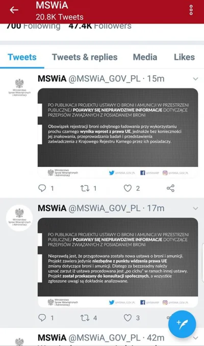 P.....k - Z Twittrera MSWiA - projekt zawiera tylko niezbędne poprawki? No chyba ich ...