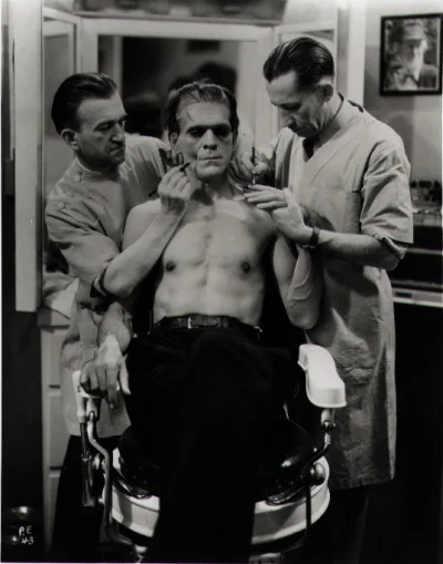 T.....i - Boris Karloff (a raczej William Pratt) na planie Frankensteina, 1931 rok.
...