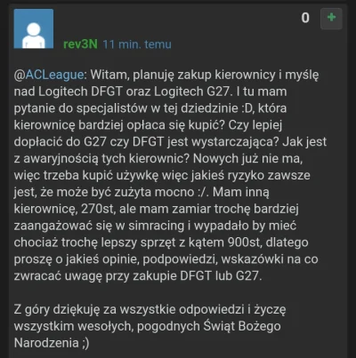 ACLeague - Pomóżmy nowemu koledze @rev3N w wyborze :)
https://www.wykop.pl/wpis/2886...