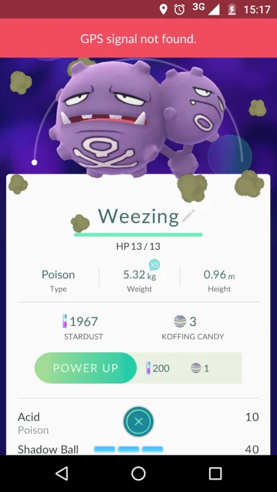 Saitaver - Zmutowany Koffing :D Chyba taki częsty nie jest? #pokemongo