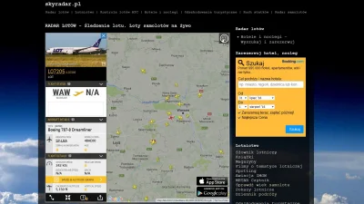 skyradar - Dreamliner SP-LRA leci z Warszawy do Krakowa po papieża Franciszka #sdm