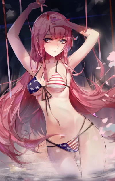 bakayarou - #randomanimeshit #darlinginthefranxx #zerotwo #oppai #pantsu #swimsuit #