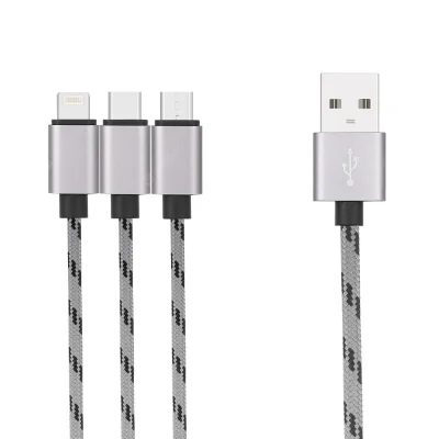 alilovepl - === ➡️ 3-in-1 Type-C Micro Nylon USB Cable 1.2m - Black ⬅️ === 

W kwoc...