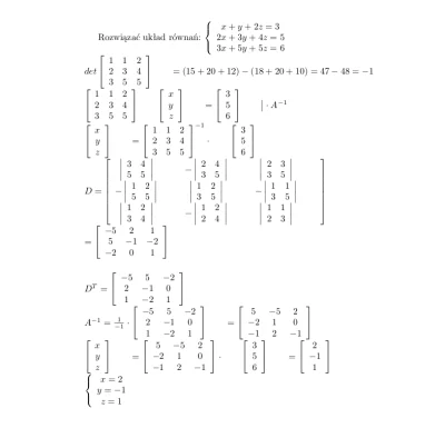 Freedie - #matematyka #algebraliniowa
Może ktoś to sprawdzić,bo nie wiem czy dobrze ...