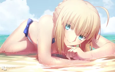 Morimasa - #randomanimeshit #fate #saber #swimsuit #magicians #pixiv # @Evil_Anon @Sz...