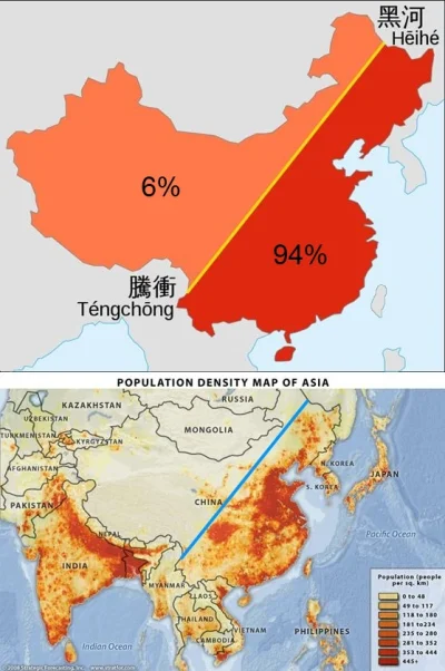 Gloszsali - Rozmieszczenie ludności w Chinach

#mapporn #mapy #chiny #ciekawostki