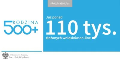 M.....S - Tylko w piątek, tylko przez internet złożono ponad 110 tys. wniosków o #Rod...