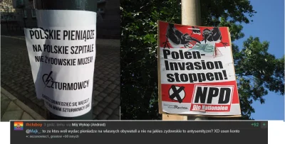 prawarekasorosa - Skoro plakat po lewej nie ma nic wspólnego z antysemityzmem, poniew...