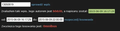 b0dzi0 - @0mnibus wygrywa loterie :)