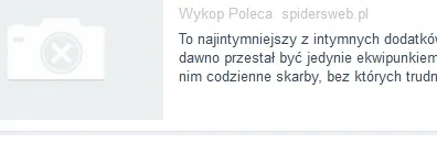 ciejkins - Przed chwilą przeczytałem, że "Wykop Poleca spidersweb.pl". Świat się prze...