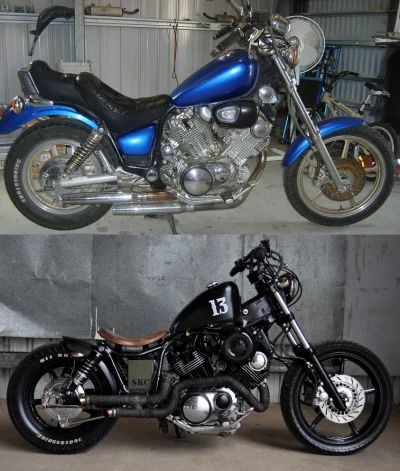 BratProgramisty - #motocykle #bobber #beforeandafter