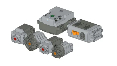 M_longer - Małe porównanie elementów Power Functions i nowych Control+ (z zestawów 42...