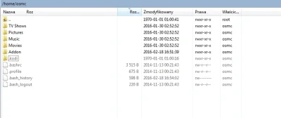 Marcin648 - @methanex: Ja mam osmc i mam .kodi w /home/osmc WinSCP nie powinien domyś...