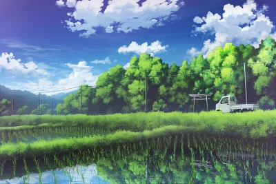 FuzzyWuzzy_ - #randomanimeshit #naturanime #landscape #scenery #samochodyanime #anime...