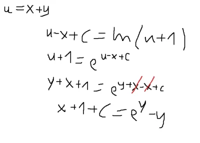 Atexor - @cidelfons: 
y' = 1 / (x + y)

@Jakubussimus: Właśnie tak chciałem, ale j...