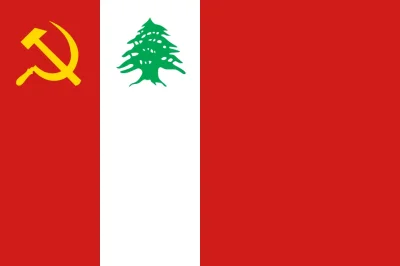 o.....y - Flaga komunistycznej partii Libanu - też wygląda trochę jak wytwór Paradoxu...