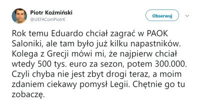 t.....l - Ciekawe ile teraz sobie zażyczył.

#legia #ekstraklasa