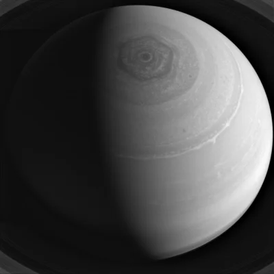 S....._ - #spaceporn
Saturn's hexagonal north pole