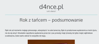 t.....4 - To już rok z tańcem :) Drobna lekturka na niedziele wieczór.

#tuxtanczy ...