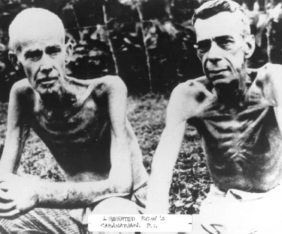 lesio_knz - Amerykańscy jeńcy z obozu w Cabanatuan. Styczeń 1945 r.

Po bitwie na p...