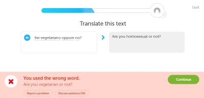 Papinian - #duolingo #włoski #heheszki #bekazwegetarian 

Dlaczego nie uznało? ( ͡°...