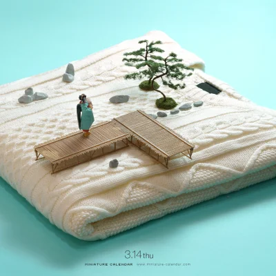 mala_kropka - Ogród japoński (￣෴￣)
#minikalendarz #ogrodnictwo #sweter #miniatura