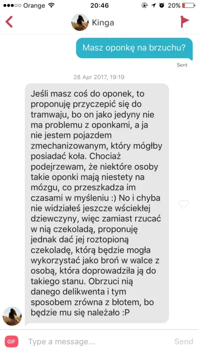 braetk - Mirki co robię źle, co odpisać? ( ͡° ͜ʖ ͡°) #tinder #podrywajzwykopem #logik...