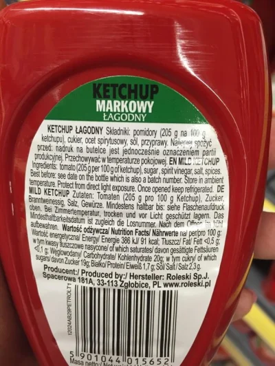 kobosek - @cation: Ketchup Roleski ma aktualnie największą zawartość pomidorów w skła...