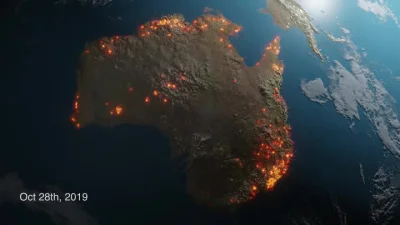 helvetica - Pewnie większość z was widziała wizualizację pożarów w Australii widziany...