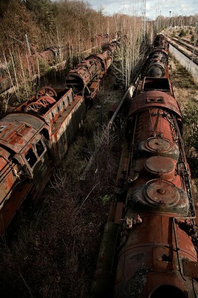 p.....a - Cmentarzysko lokomotyw. Niemcy.
#lokomotywy #pociagi #fotografia