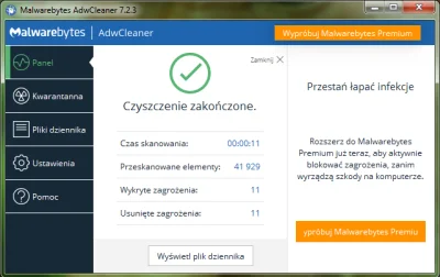 kerson1 - Póki co przeskanowałem to Adwcleanerem. Znalazło jednego jakiegoś nieszkodl...