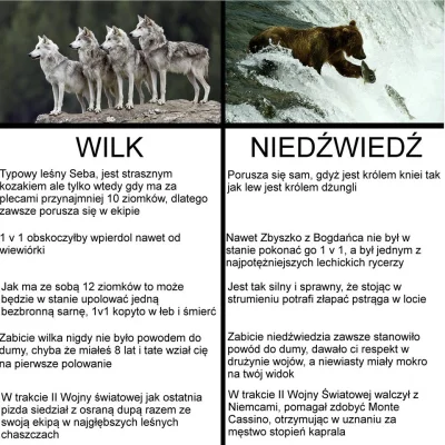 T.....5 - Ostatnie porównanie mnie rozwaliło XD

Niedźwiedź>>>>>>g---o>>>>>>>wilki
...