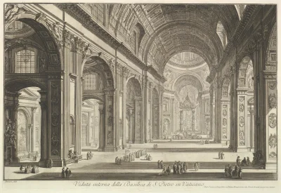 myrmekochoria - Giovanni Battista Piranesi "Wnętrze bazyliki świętego Piotra" 1748

...