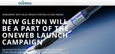 Nedved - One Web podpisało z Blue Origin kontrakt na wyniesienie na orbitę 400 sateli...