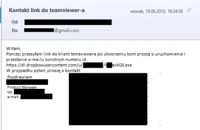z.....y - Nieznana mi firma wysyła maila z prośbą o instalację TeamViewer z nieznaneg...