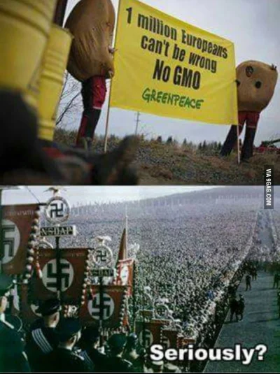 wodzik - Zajebista logika zielonych. Milion europejczyków którzy myślą, że GMO jest s...