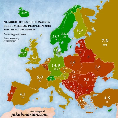 chwed - Miliarderzy w Europie.
#mapporn