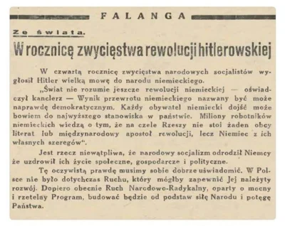 lakukaracza_ - Falanga to pisemko ONR-u. Poczytajcie co pisali w 1937 i przestaniecie...