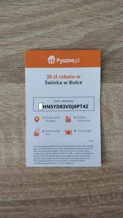 iMarek22 - kodzik na 20zł TYLKO w knajpie opisanej na kuponie i TYLKO w #bialystok 
...