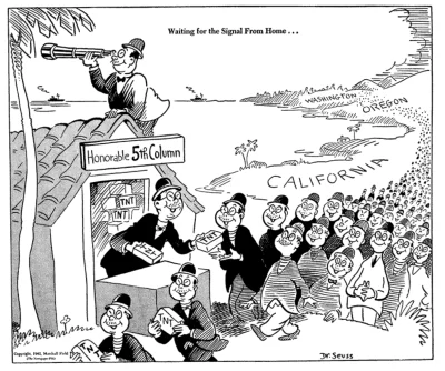 vendaval - Amerykański rysunek propagandowy z roku 1942 (z doktora Seussa)( ͡° ͜ʖ ͡°)